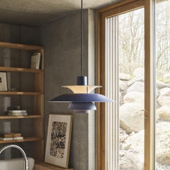 Poul Henningsen 'PH 5' Pendelleuchte für Louis Poulsen in monochromem staubigem Indigo