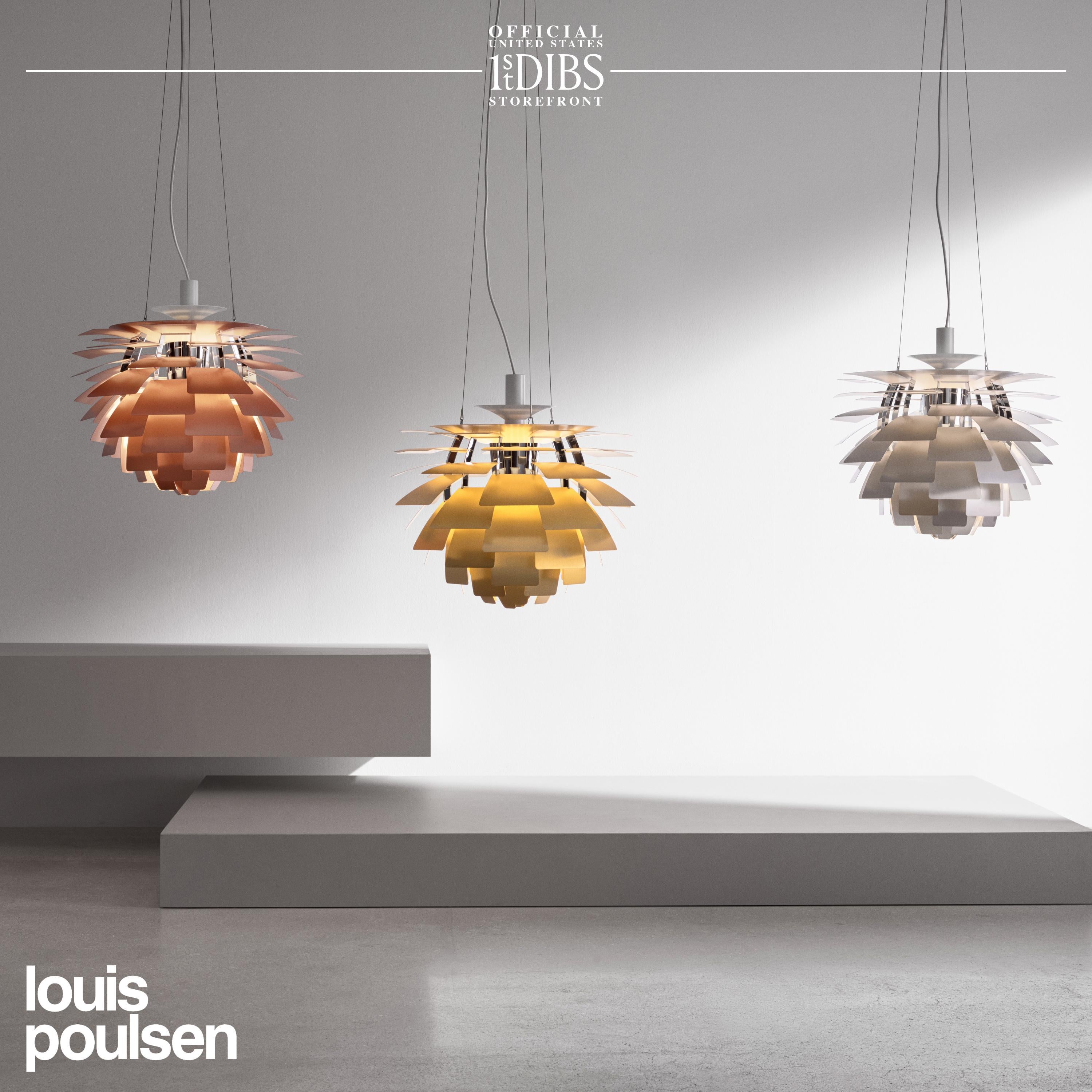 Poul Henningsen 'PH 5' Pendant for Louis Poulsen in Monochrome Pale Pewter For Sale 11