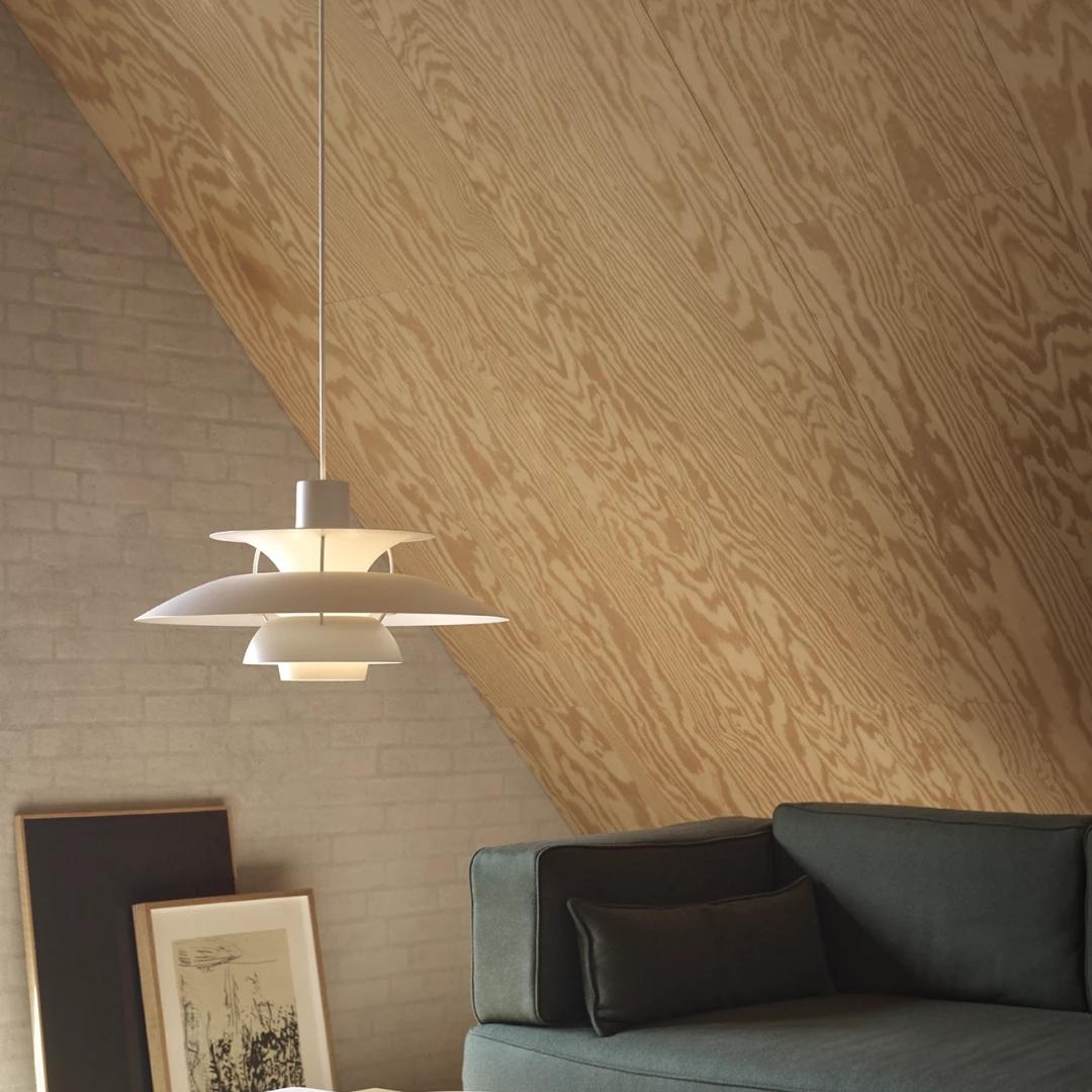 Contemporary Poul Henningsen 'PH 5' Pendant for Louis Poulsen in Monochrome Pale Pewter For Sale