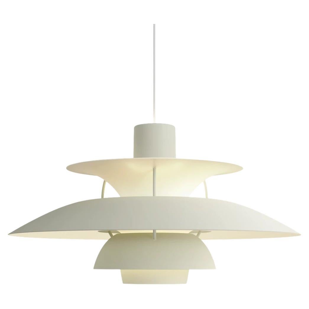 Colgante "PH 5" de Poul Henningsen para Louis Poulsen en estaño pálido monocromo