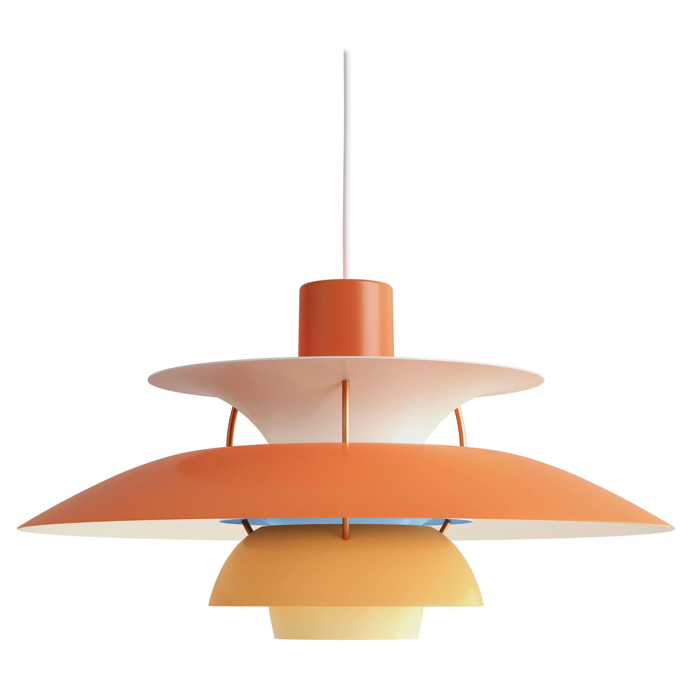 Poul Henningsen PH 5 Ciondolo per Louis Poulsen in arancione