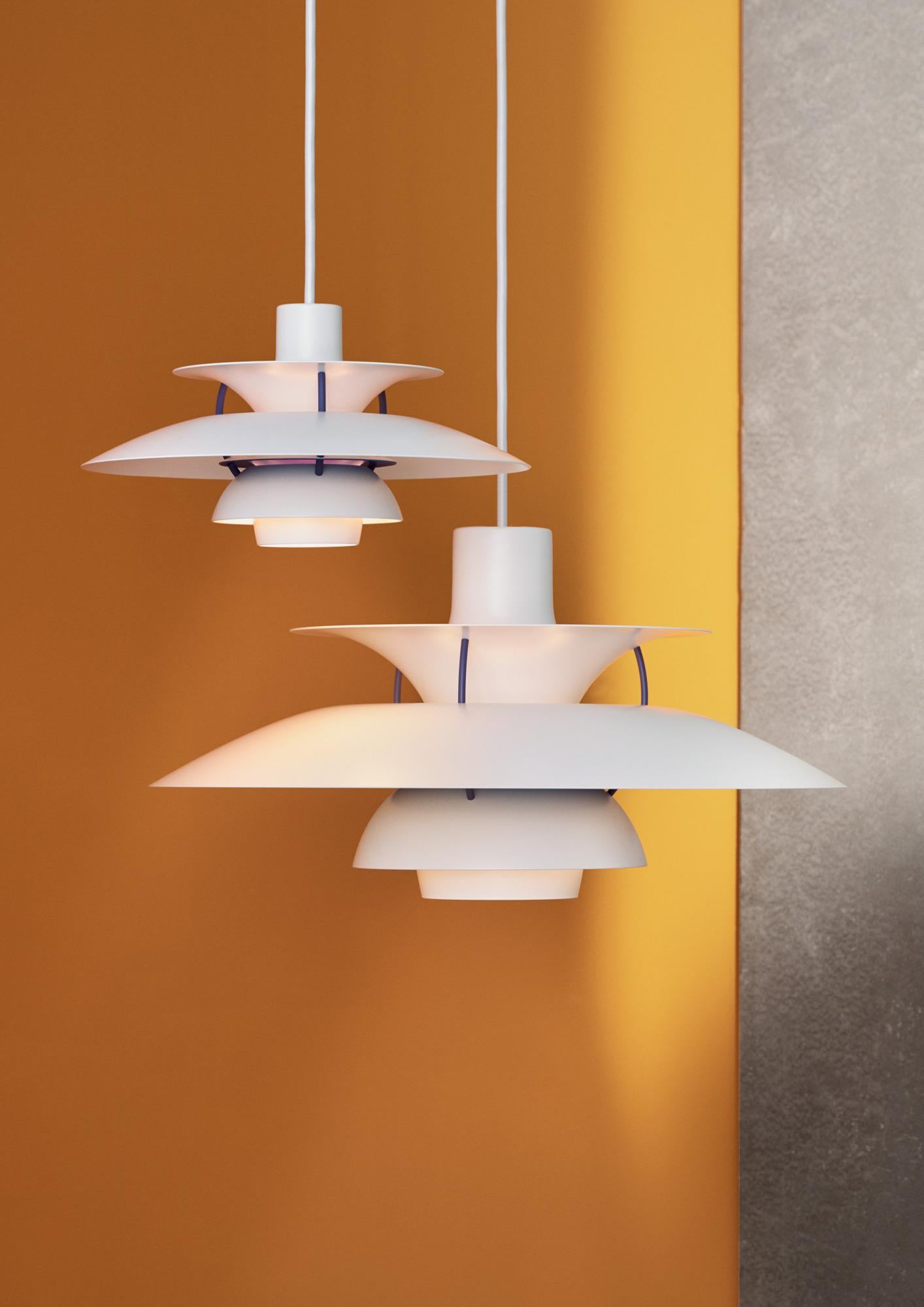 Scandinavian Modern Poul Henningsen PH 5 Pendant for Louis Poulsen in Pale Rose For Sale