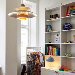 Poul Henningsen Ph 5 Pendant for Louis Poulsen in Pastel Oyster Blue Rose