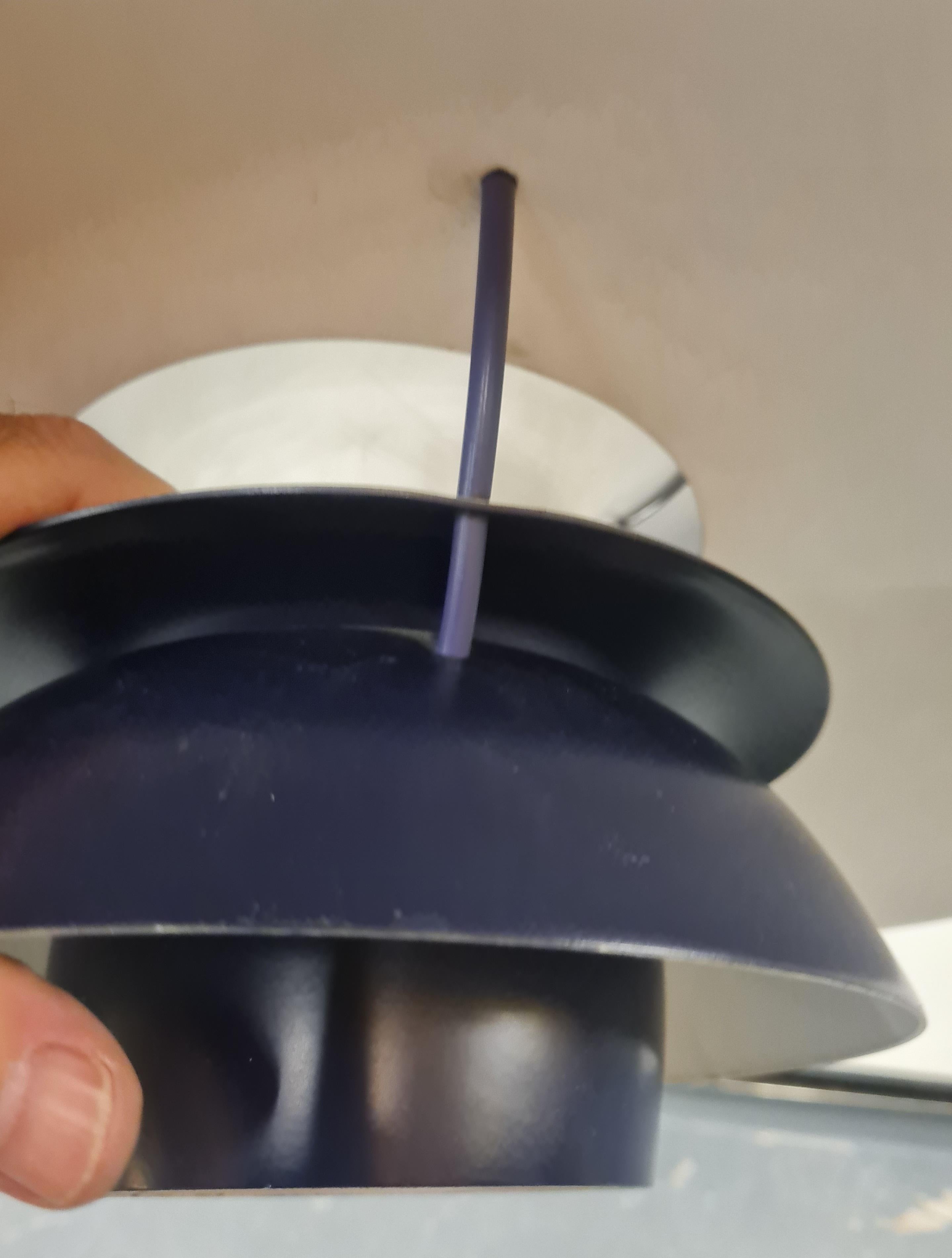Poul Henningsen PH 5 Pendant in Dark Blue & Red, Rare Orno Edition, 1960s For Sale 1