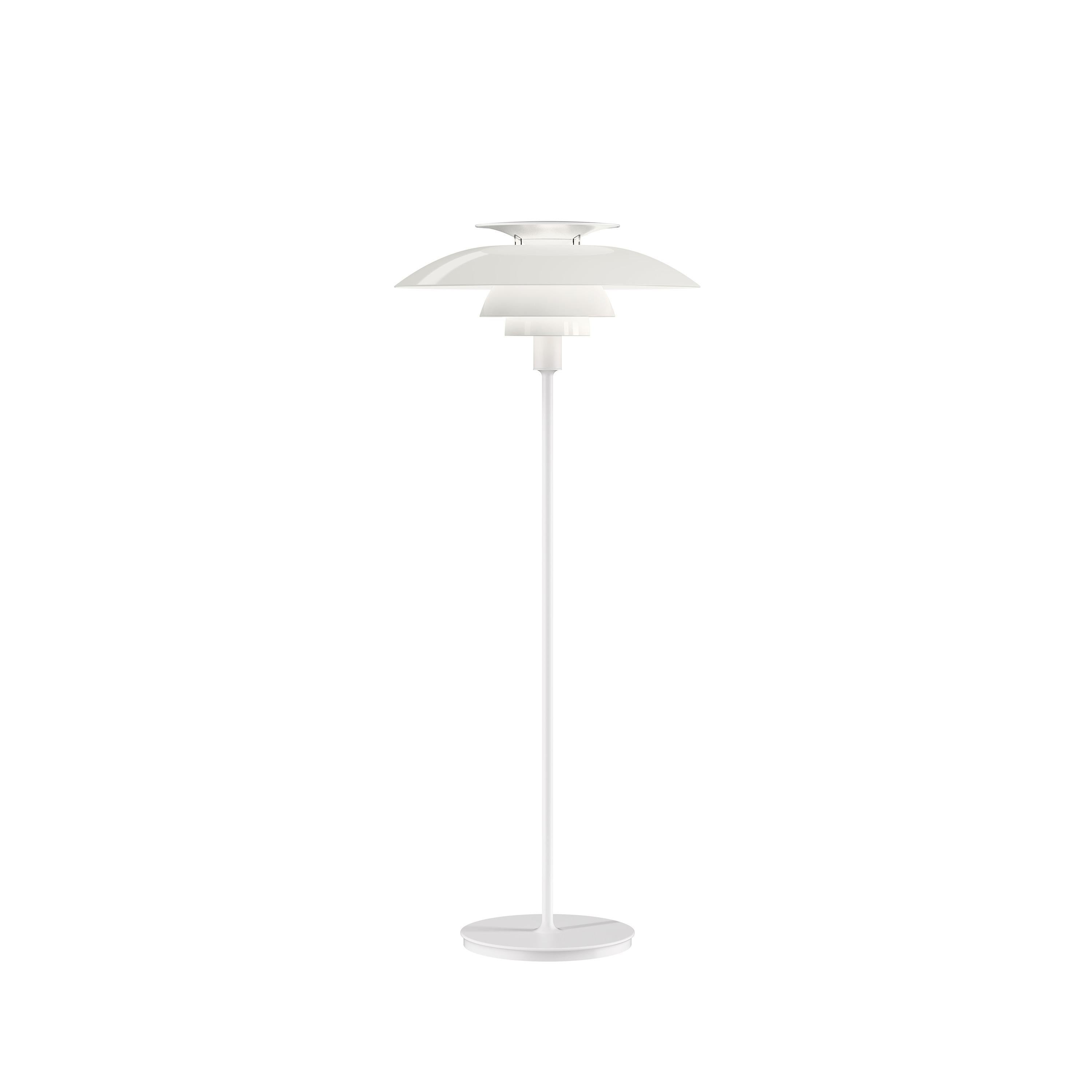 Poul Henningsen 'PH 80' Floor Lamp for Louis Poulsen in Black and White For Sale 3