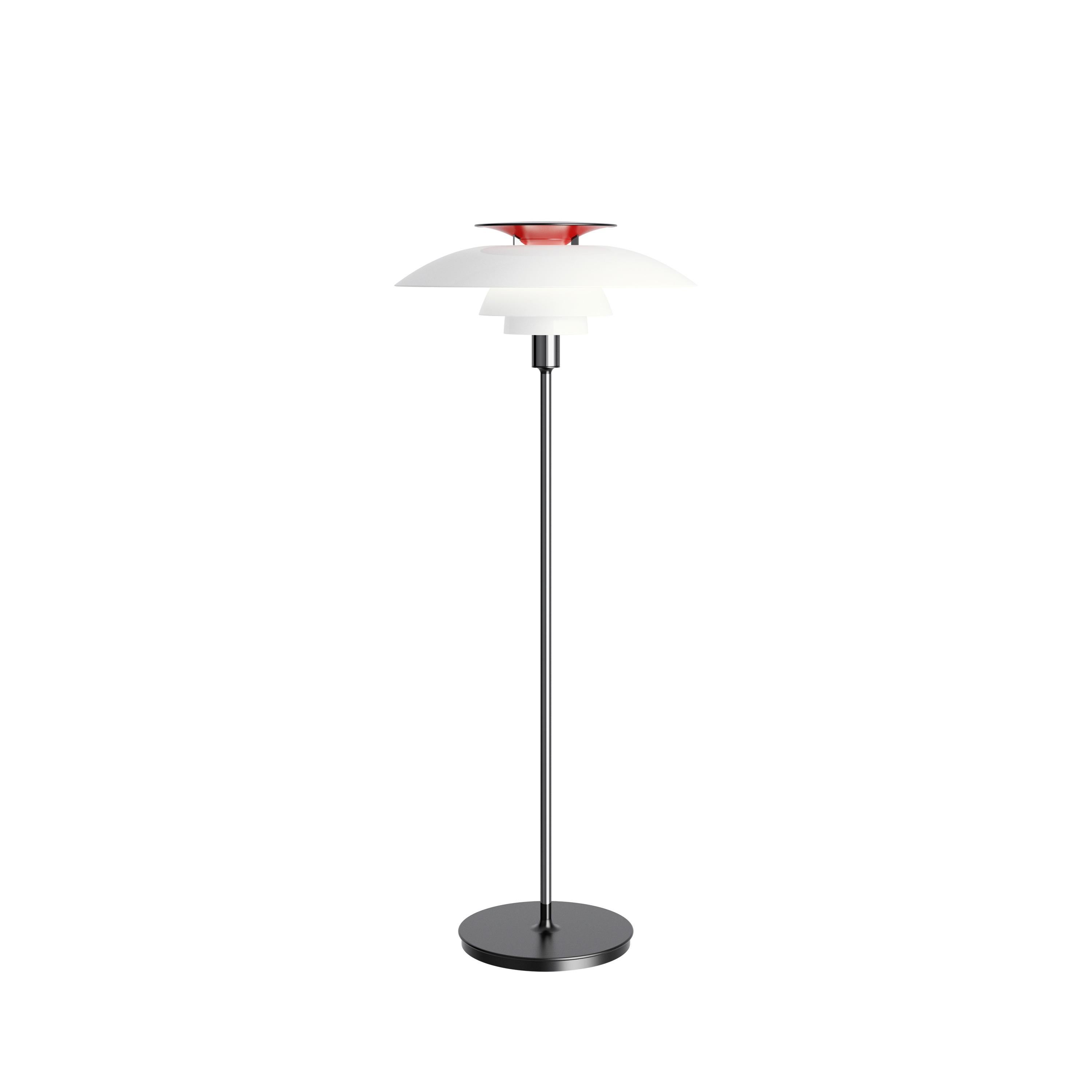 Poul Henningsen 'PH 80' Floor Lamp for Louis Poulsen in Black and White For Sale 5