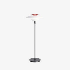 Poul Henningsen 'PH 80' Floor Lamp in White and Chrome for Louis Poulsen