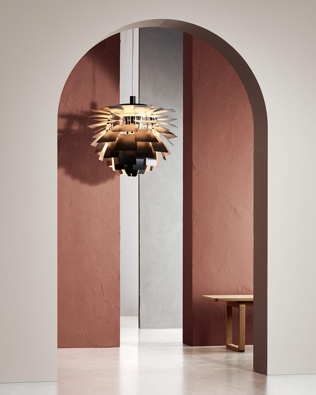 Danish Poul Henningsen 'PH Artichoke' Chandelier for Louis Poulsen in Black For Sale