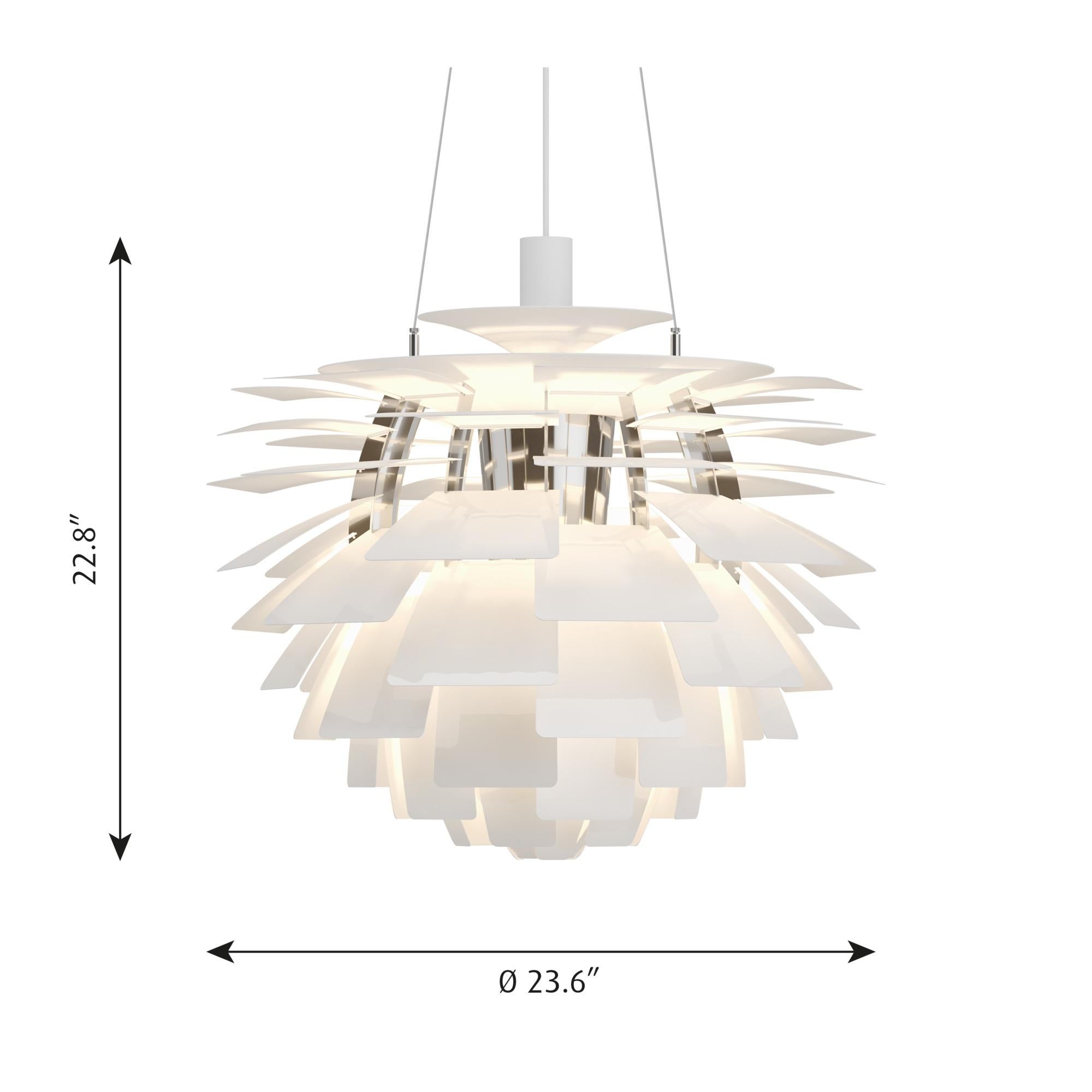 Lustre « PH Artichoke » de Poul Henningsen pour Louis Poulsen en blanc en vente 7