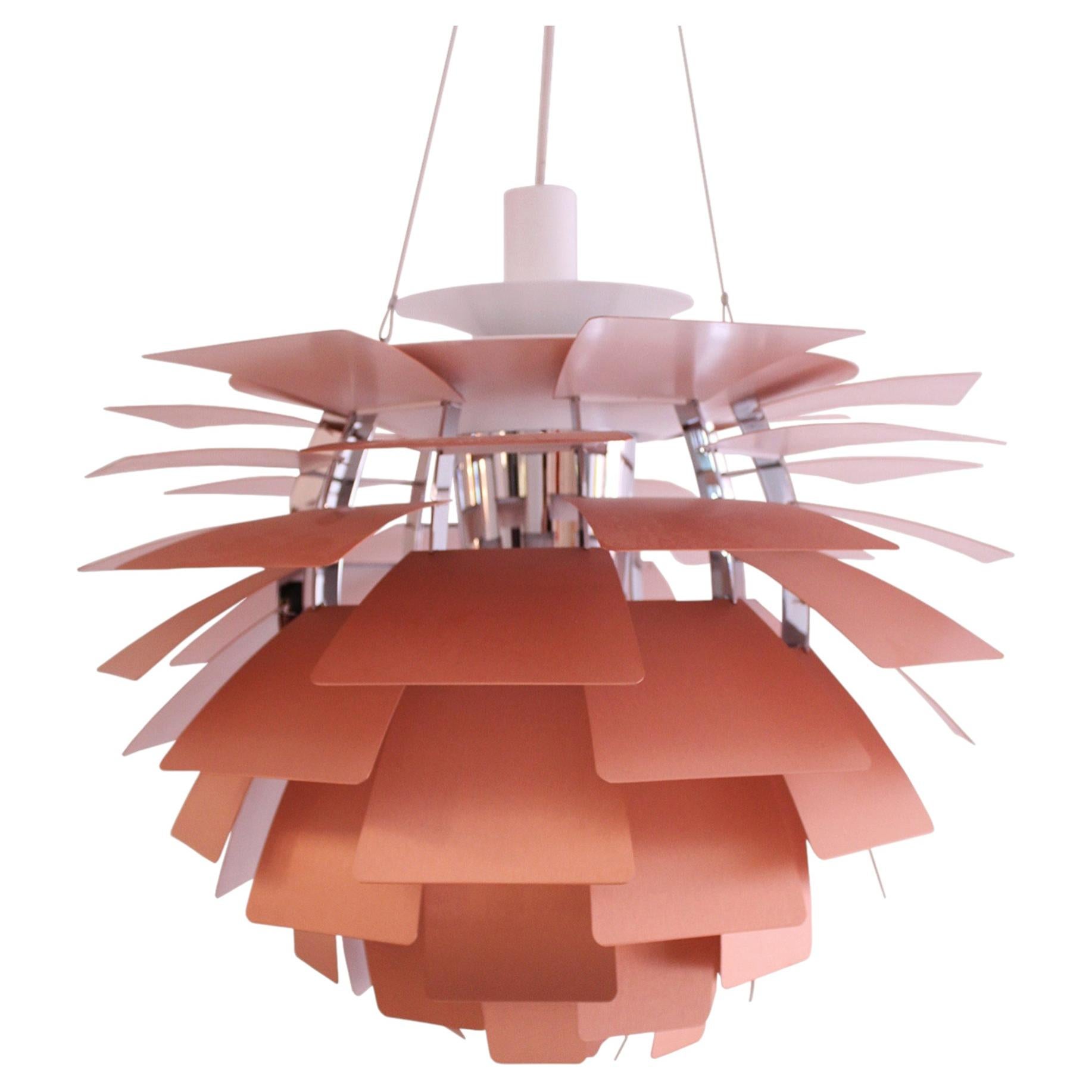 Poul Henningsen PH Artichoke Lamp For Louis Poulsen Brushed Copper Ø60, 1960s