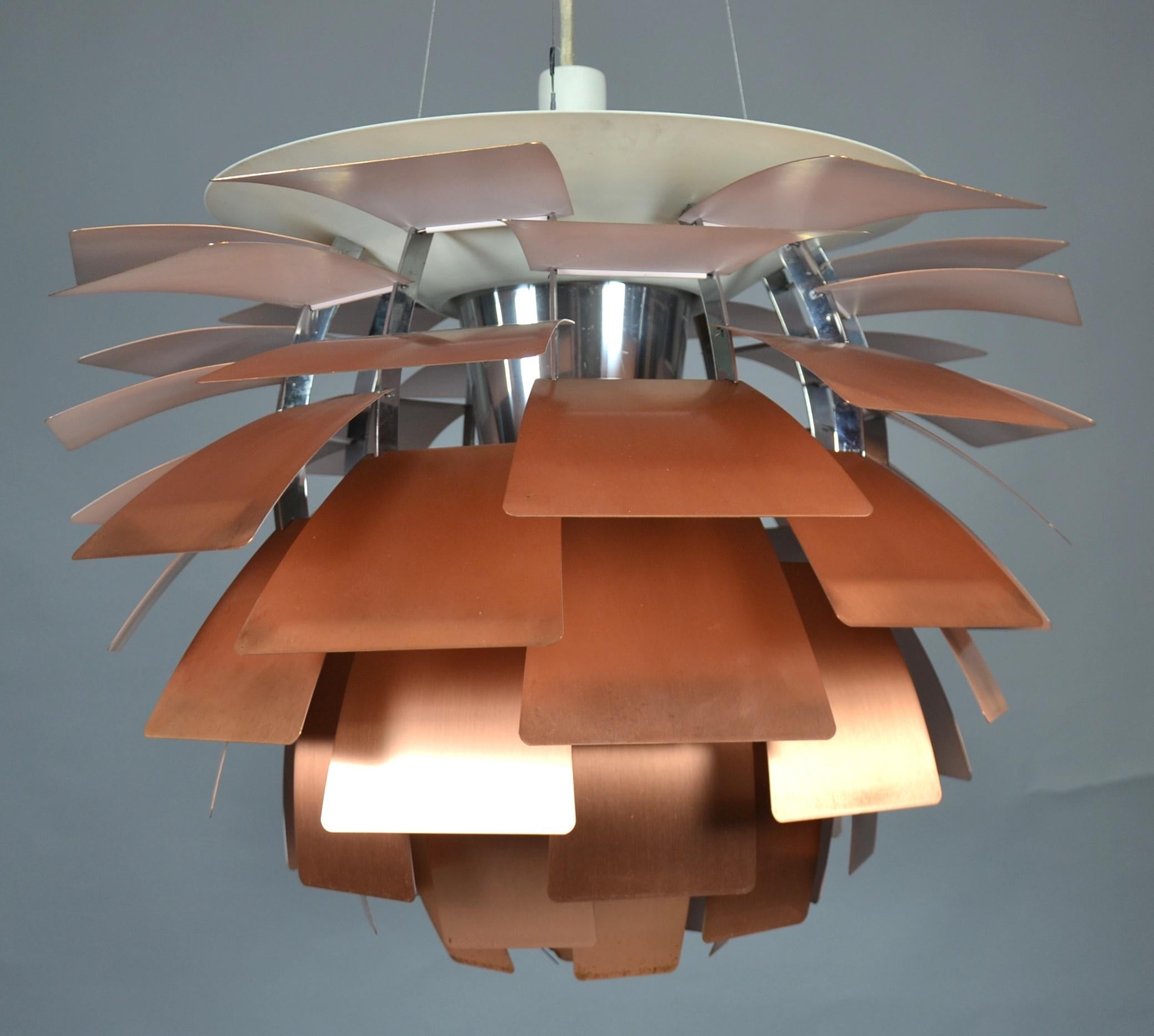 20th Century Poul Henningsen PH Artichoke Louis Poulsen Copper