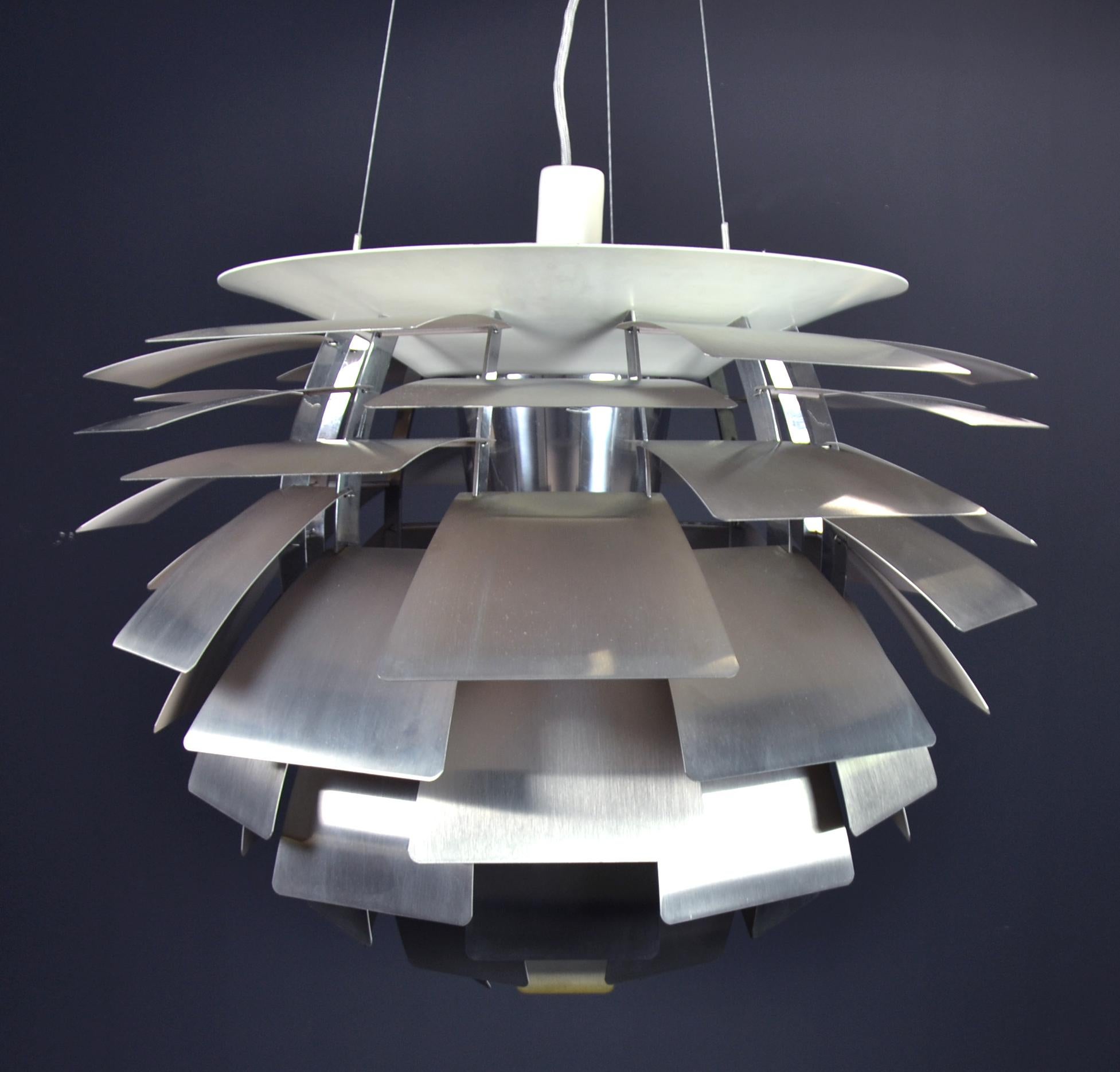 Scandinavian Modern Poul Henningsen PH Artichoke Louis Poulsen Steel