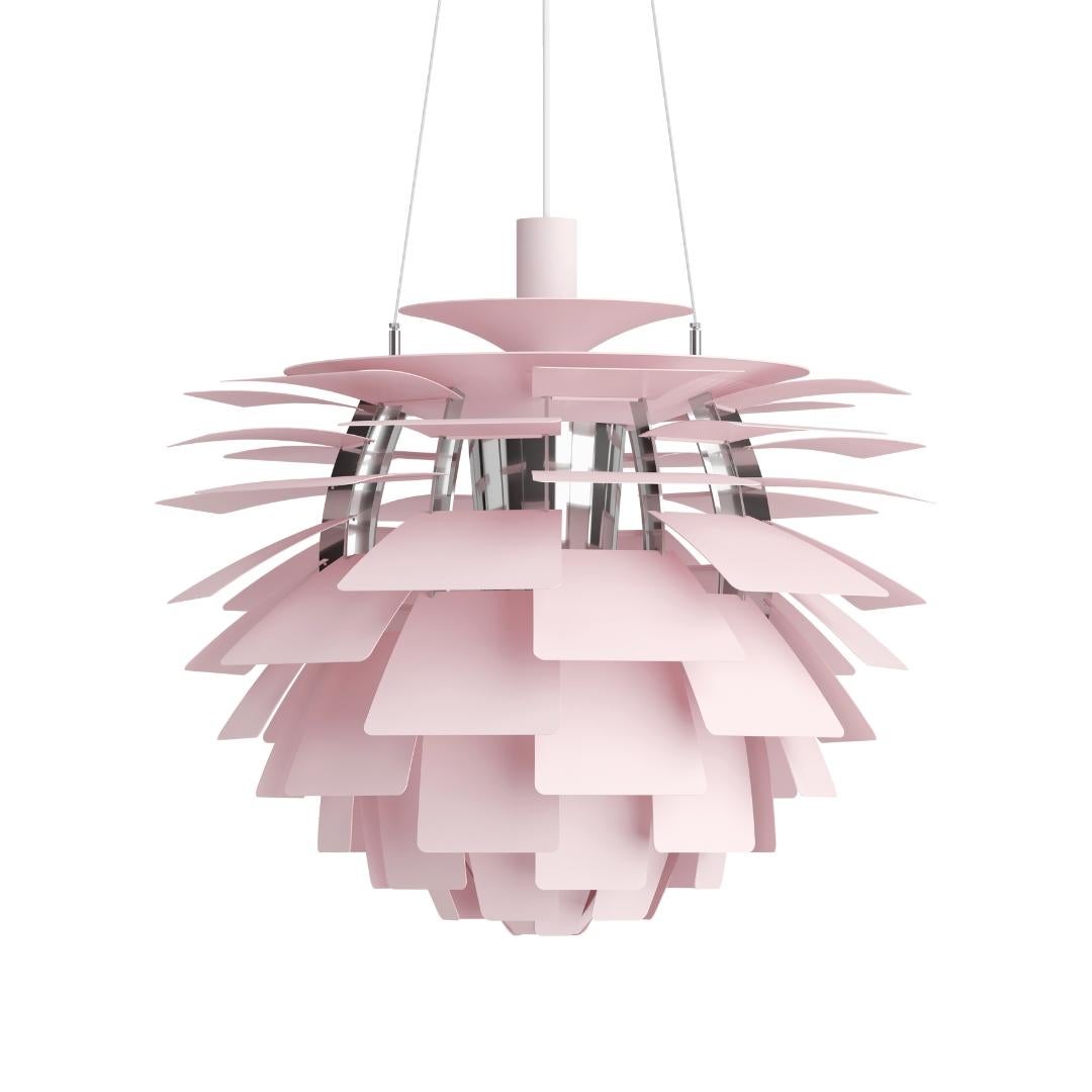 Poul Henningsen 'PH Artichoke' Pale Rose Chandelier for Louis Poulsen

The 'PH Artichoke' pendant light was designed in 1958 by Poul Henningsen for the Langelinie Pavillonen restaurant in Copenhagen, where it still hangs today. Since then, the 'PH