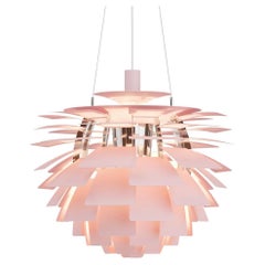 Lampadario Poul Henningsen 'PH Artichoke' rosa pallido per Louis Poulsen