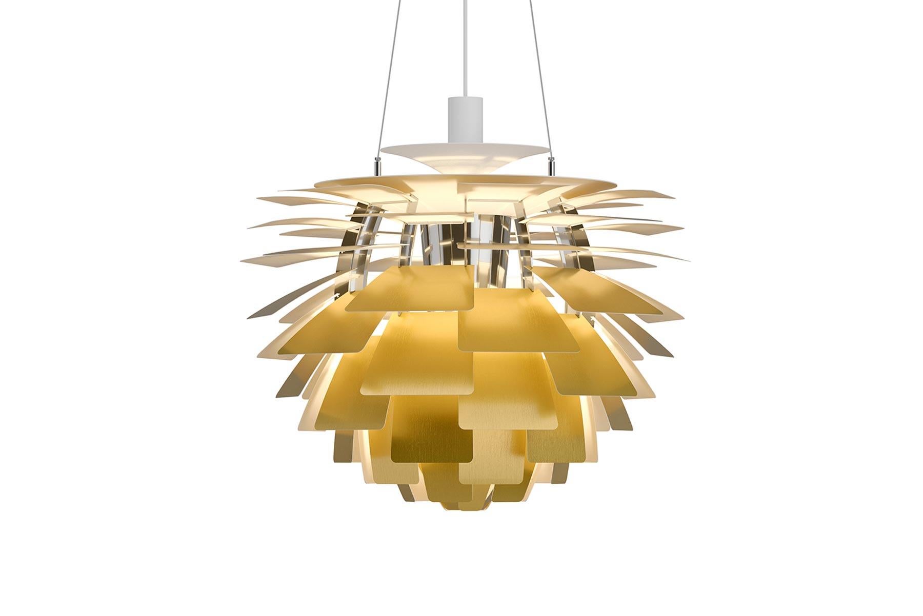 The fixture provides 100% glare-free light. The 72 precisely positioned leaves form 12 unique rows of six leaves each. They illuminate the fixture as well as emitting diffused light with a unique pattern. The fixture provides decorative and