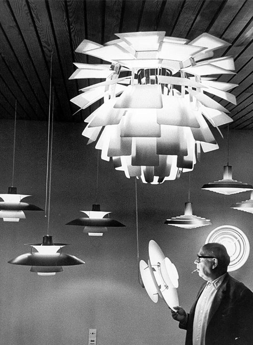 Poul Henningsen 'PH Hat' Wall or Ceiling Light for Louis Poulsen In New Condition For Sale In Glendale, CA