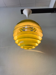 Poul Henningsen PH Louvre Olive Green Pendant Light Louis Poulsen Danish Vintage