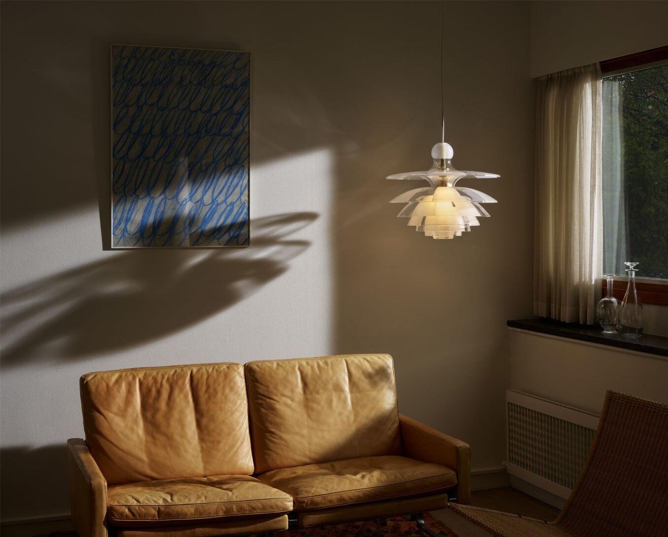 Contemporary Poul Henningsen PH Septima Glass Pendant For Sale