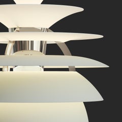 Poul Henningsen 'PH Snowball' Pendant in Soft White & Chrome for Louis Poulsen