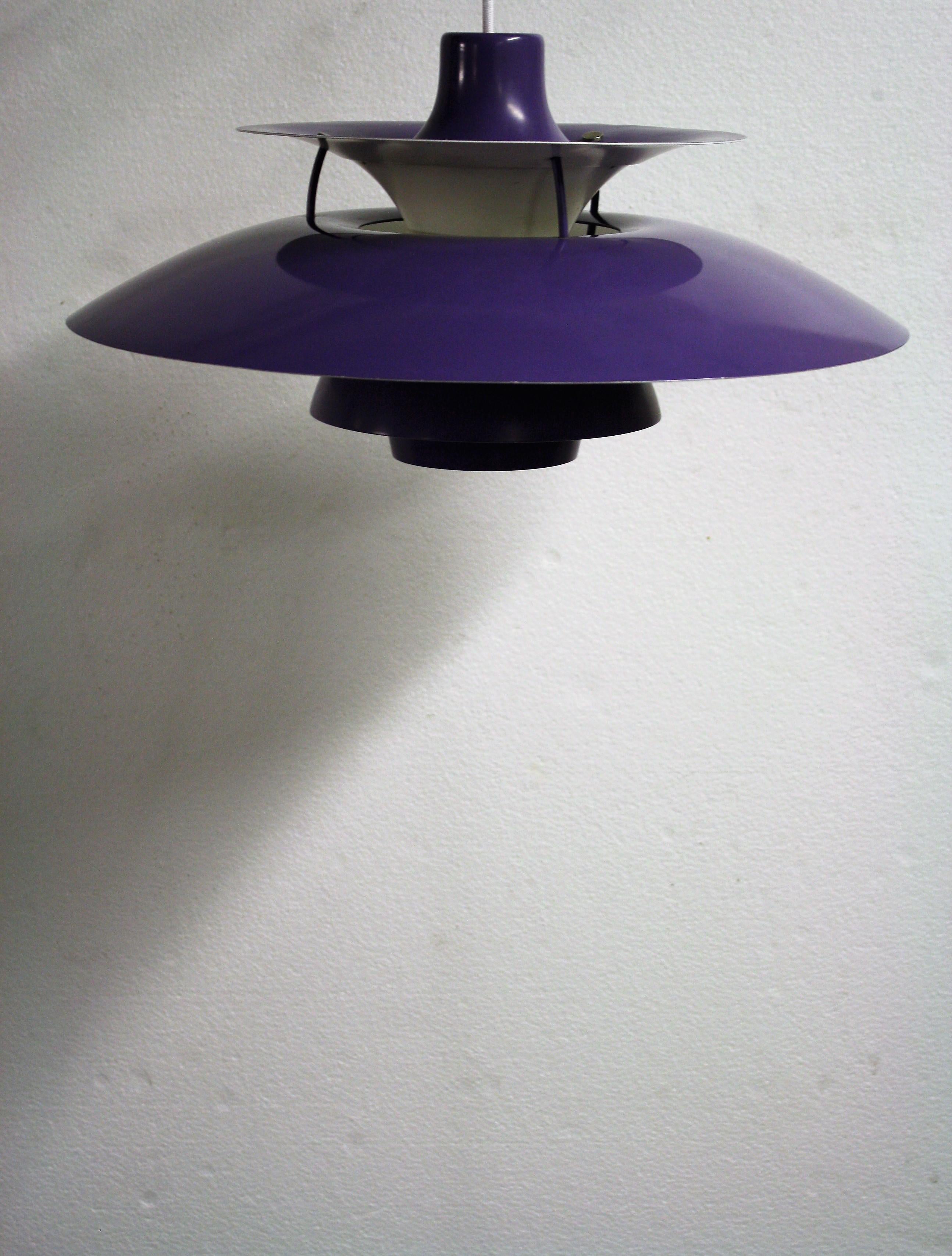 Enamel Poul Henningsen PH5 Ceiling Light by Louis Poulsen, 1970s