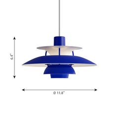Poul Henningsen PH5 Mini Pendant for Louis Poulsen in All Blue