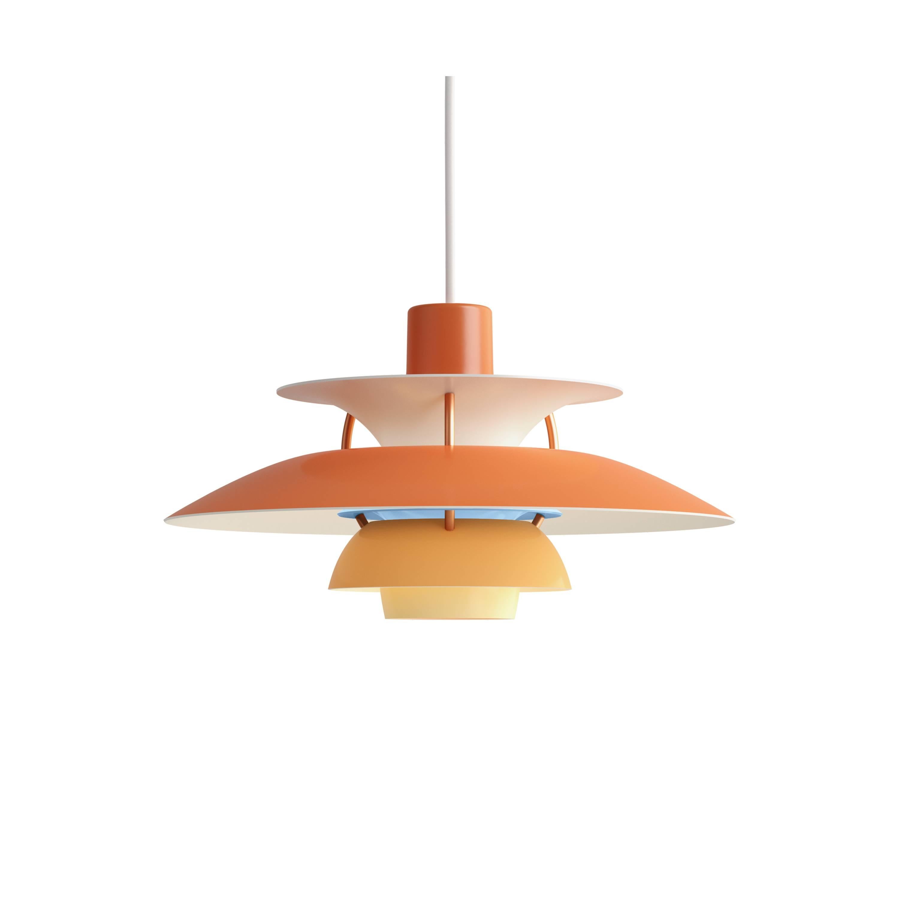 Poul Henningsen PH5 Mini Pendant for Louis Poulsen in All White For Sale 4