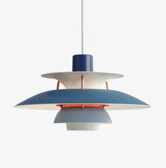 Poul Henningsen PH5 Mini Pendant in Hues of Blue for Louis Poulsen