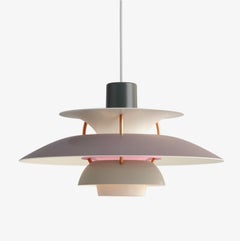 Poul Henningsen PH5 Mini Pendant in Hues of Grey for Louis Poulsen