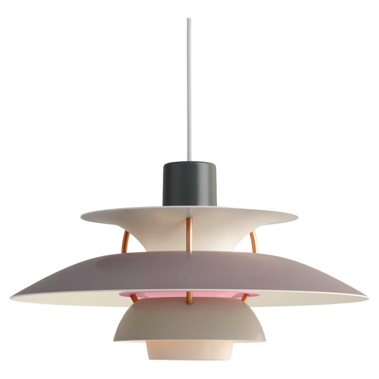 Minicolgante PH5 de Poul Henningsen en tonos grises para Louis Poulsen
