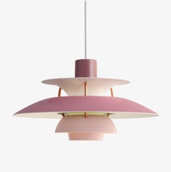 Poul Henningsen PH5 Mini Pendant in Hues of Pink for Louis Poulsen