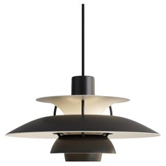 Poul Henningsen PH5 Mini Pendant in Monochrome Black for Louis Poulsen