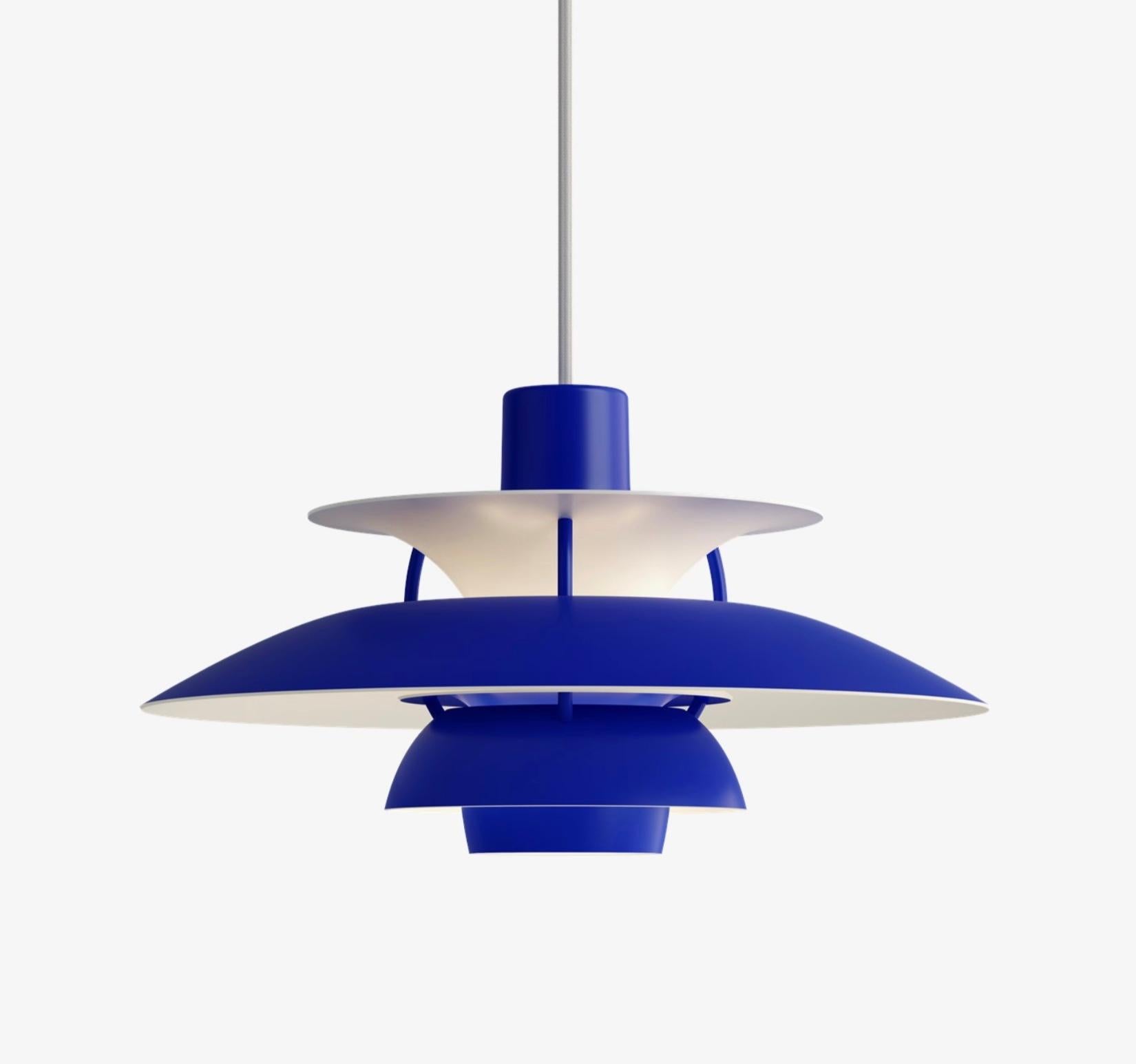 Poul Henningsen PH5 Mini pendant for Louis Poulsen. Designed 1958, Mini in 2017. New, current production.

Poul Henningsen developed the PH 5 in 1958 in response to constant changes made to the shape and Size of incandescent bulbs by bulb
