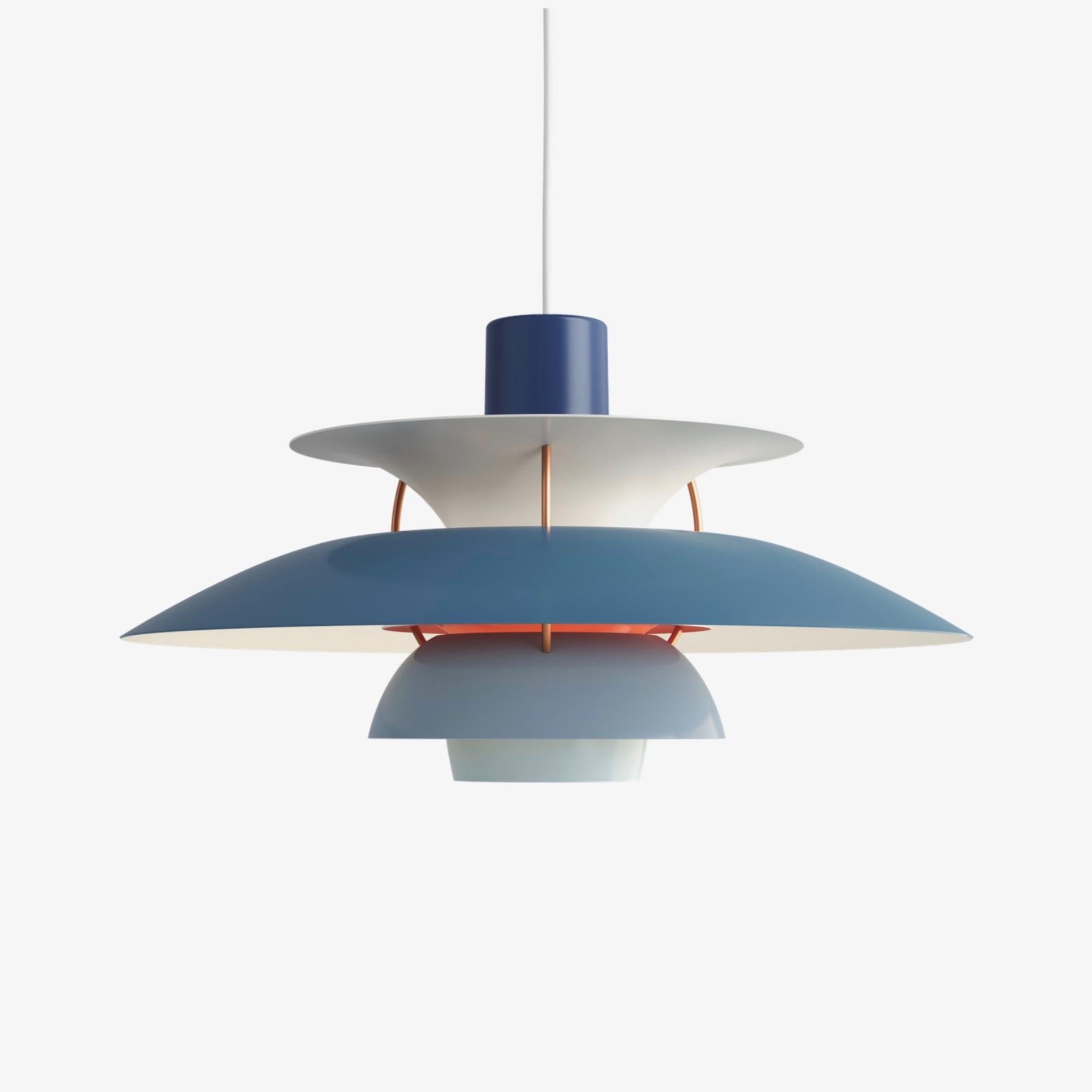 Poul Henningsen PH5 Pendant in Hues of Blue for Louis Poulsen For Sale 5