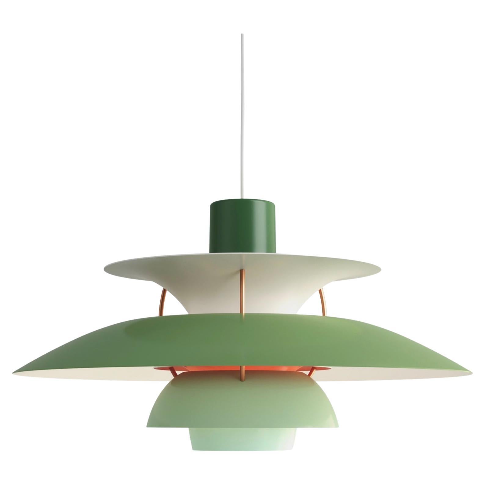 Poul Henningsen PH5 Pendant in Hues of Green for Louis Poulsen