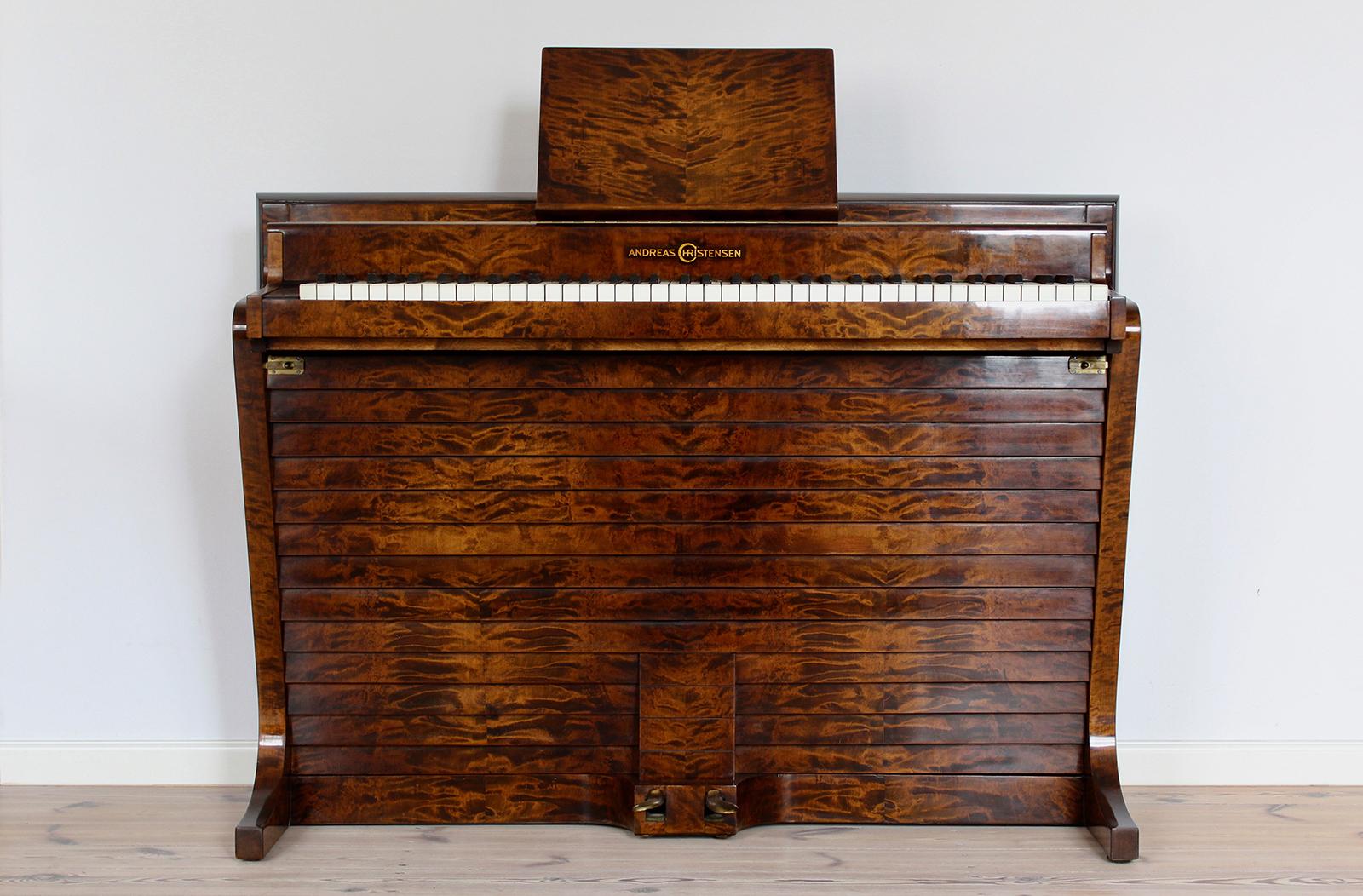 Danish Poul Henningsen Pianette for Andreas Christensen, Flame Birch, Fully Restored