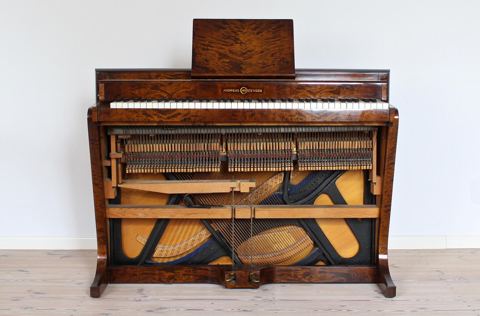 Poul Henningsen Pianette for Andreas Christensen, Flame Birch, Fully Restored In Good Condition In Wrocław, Poland