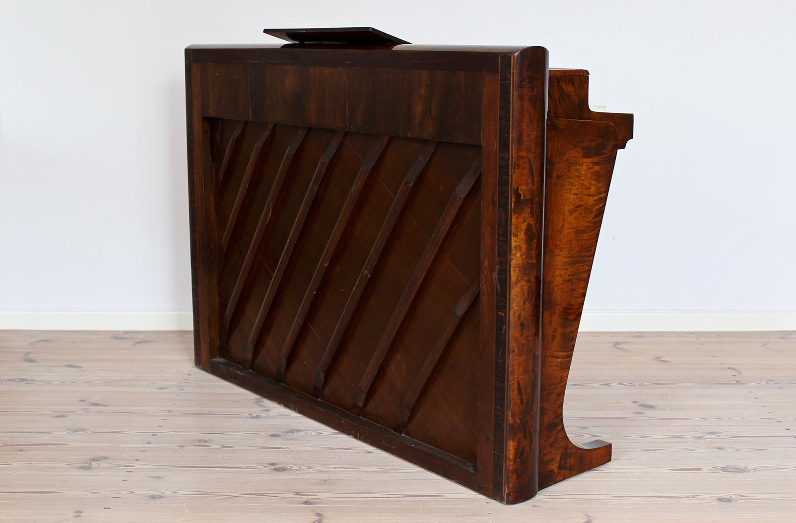 Mid-20th Century Poul Henningsen Pianette for Andreas Christensen, Flame Birch, Fully Restored