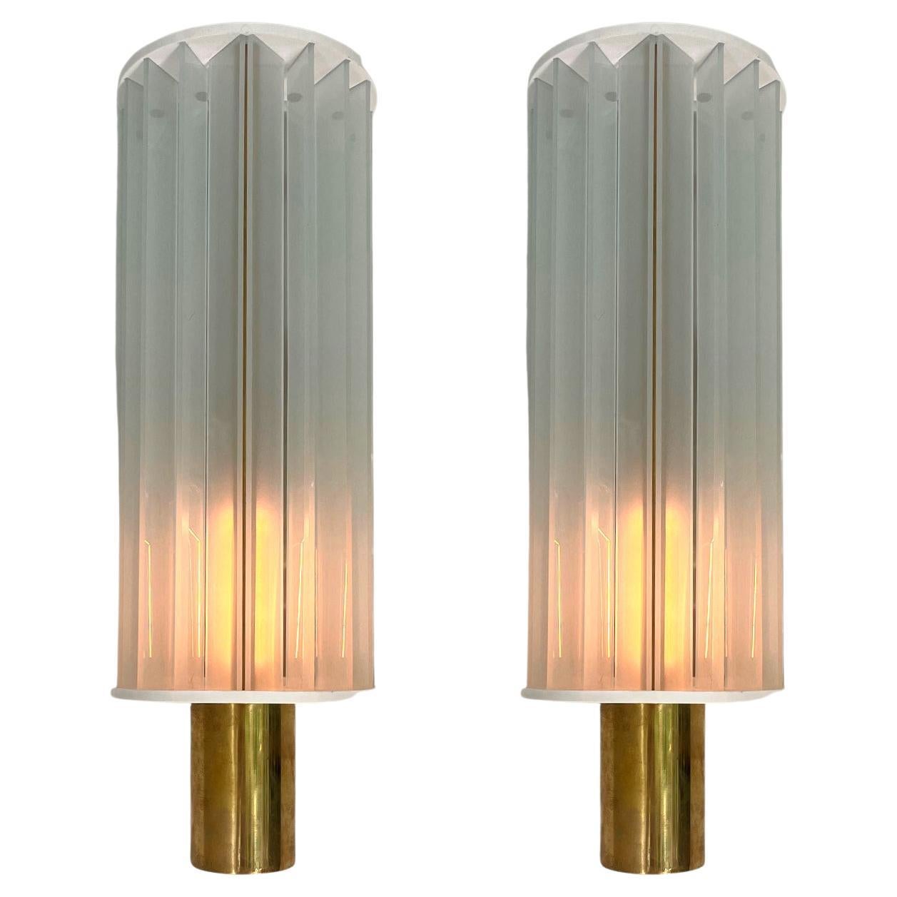 Poul Henningsen, Rare Pair of Elongated Wall Lamps, Scandinavan Modern, 1940s 