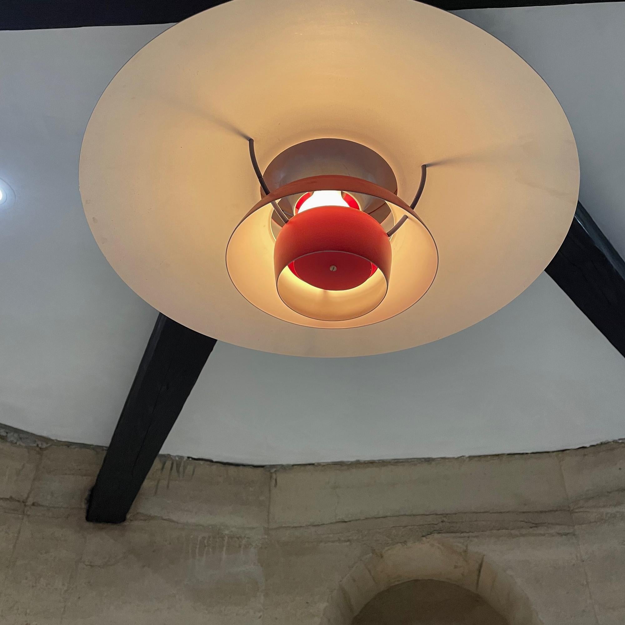 Mid-20th Century Poul Henningsen Red Lamp Iconic PH5 Pendant Light Louis Poulsen, Denmark, 1958