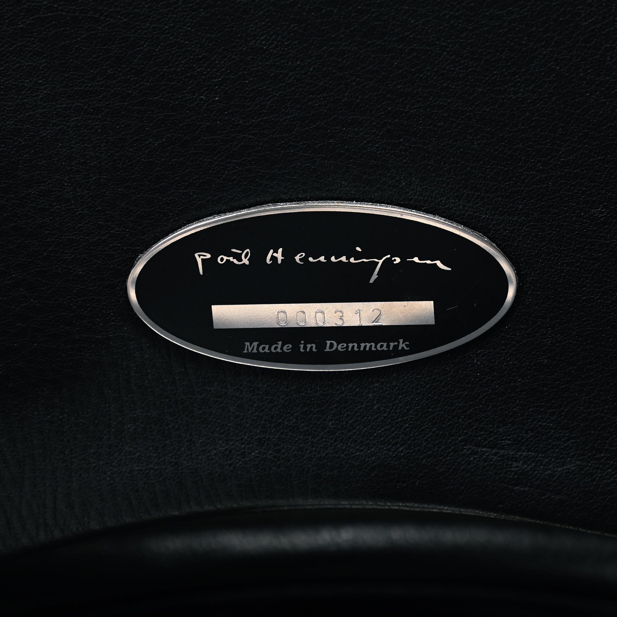 Chaises serpent de Poul Henningsen, Model No No 501 en chrome et cuir noir intégral en vente 12