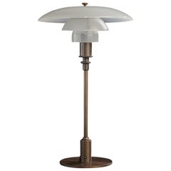 Poul Henningsen, Table Lamp, Brass, Glass, Denmark, 1930s