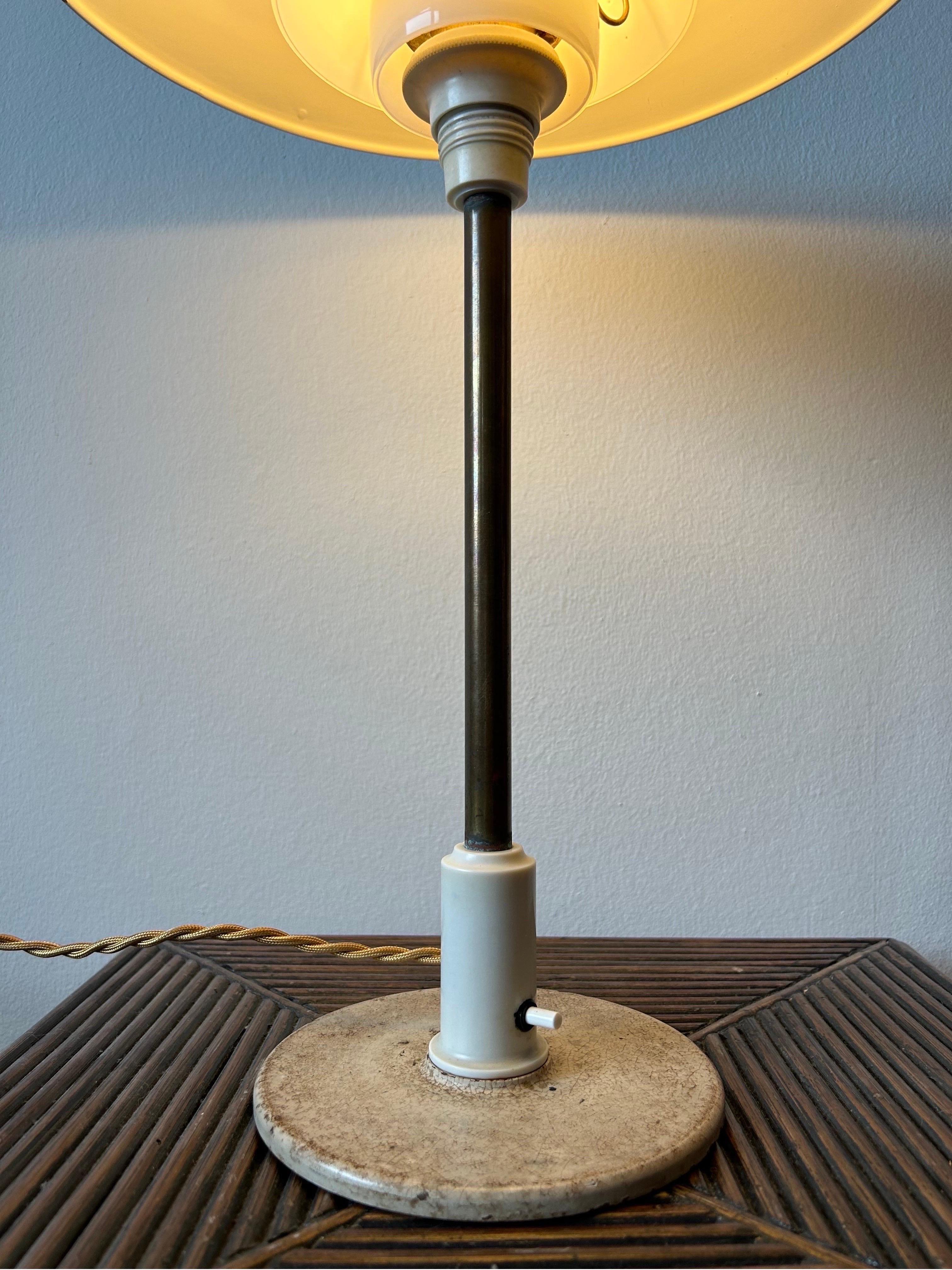 Metal Poul Henningsen Table Lamp model 3/2, 5 manufactured by Louis Poulsen 1940’s  For Sale