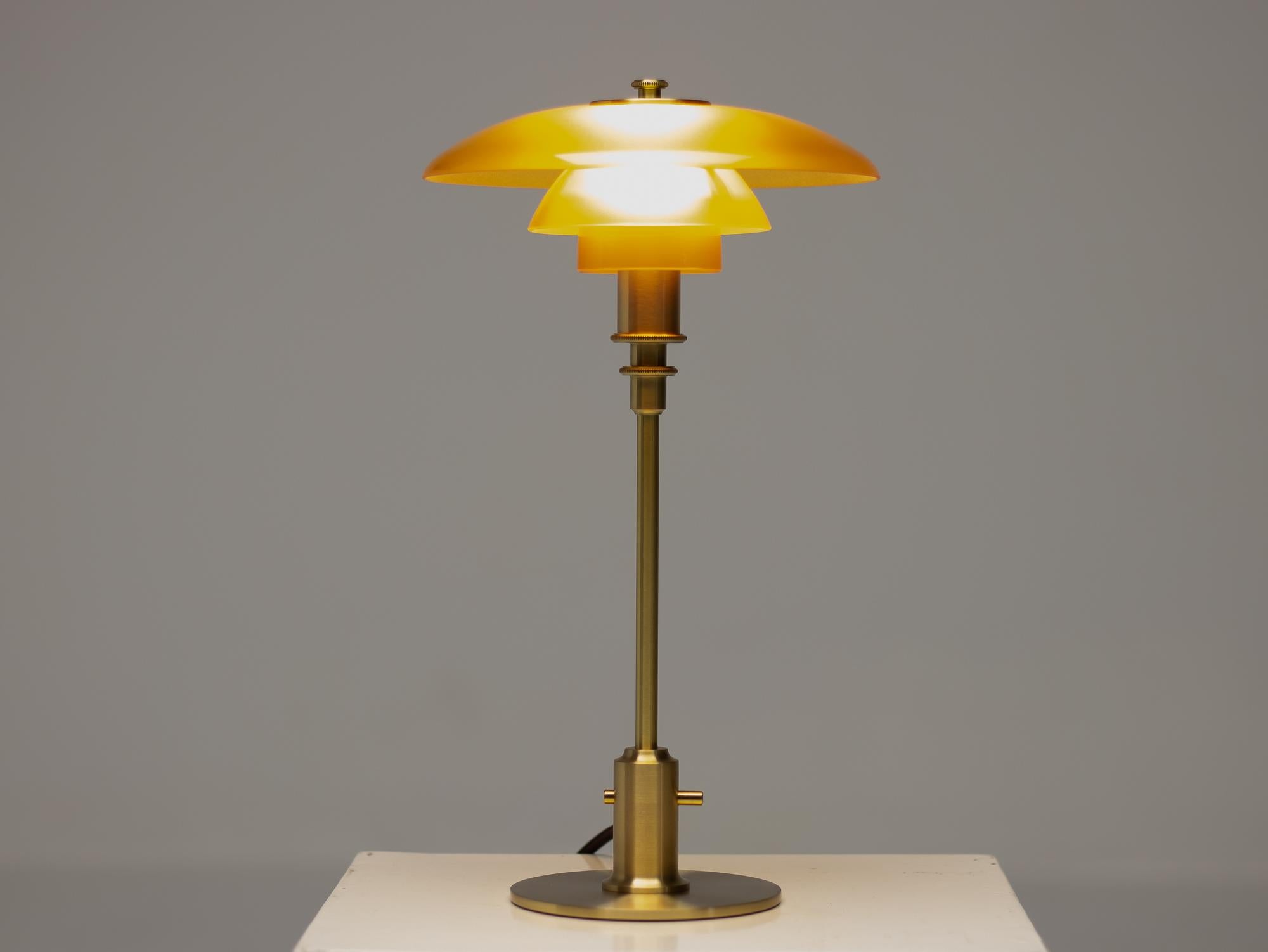 Danish Poul Henningsen Table Lamp Model PH 2/1 by Louis Poulsen