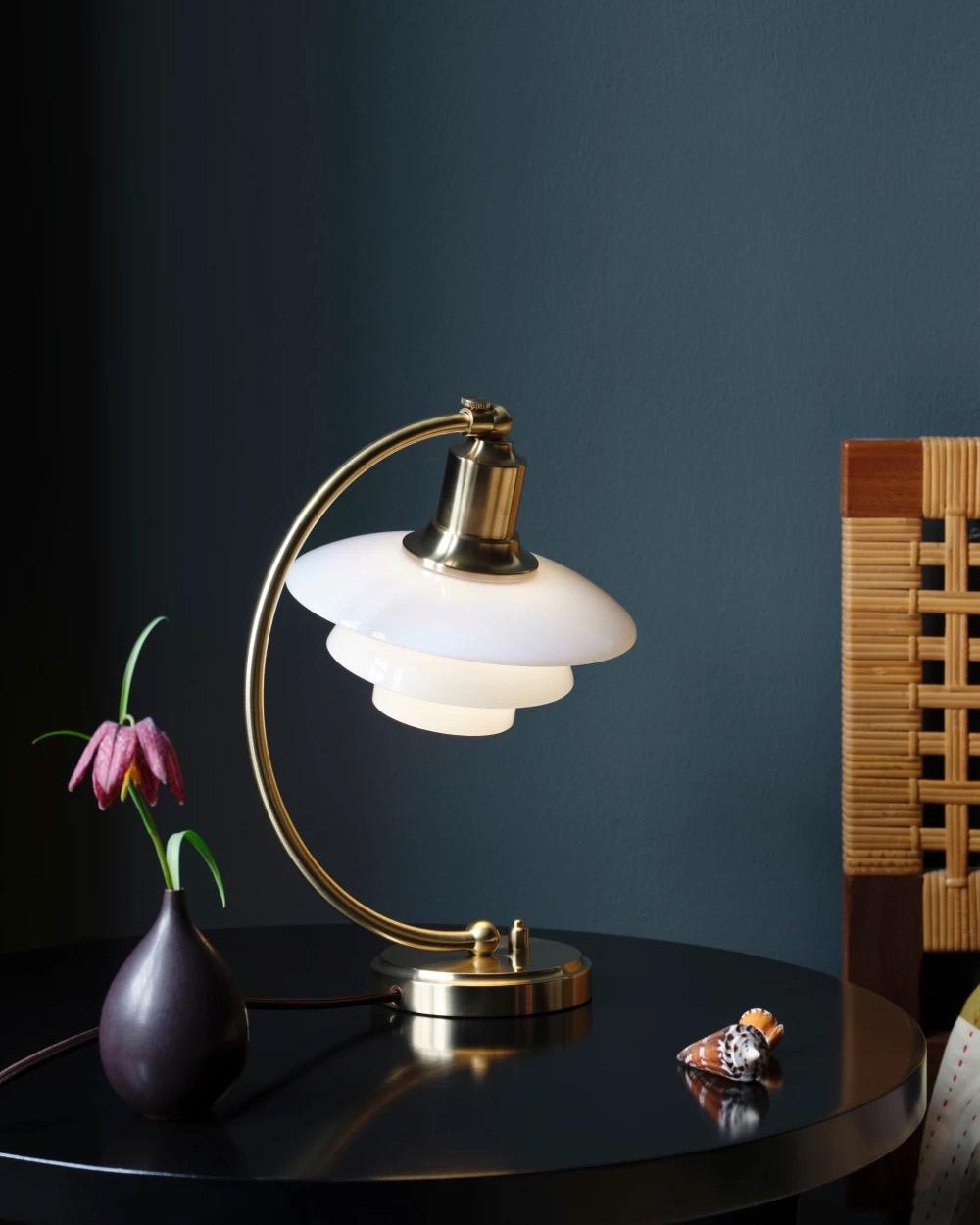 Danish Poul Henningsen Table Lamp Model PH 2/2 'Luna' by Louis Poulsen For Sale