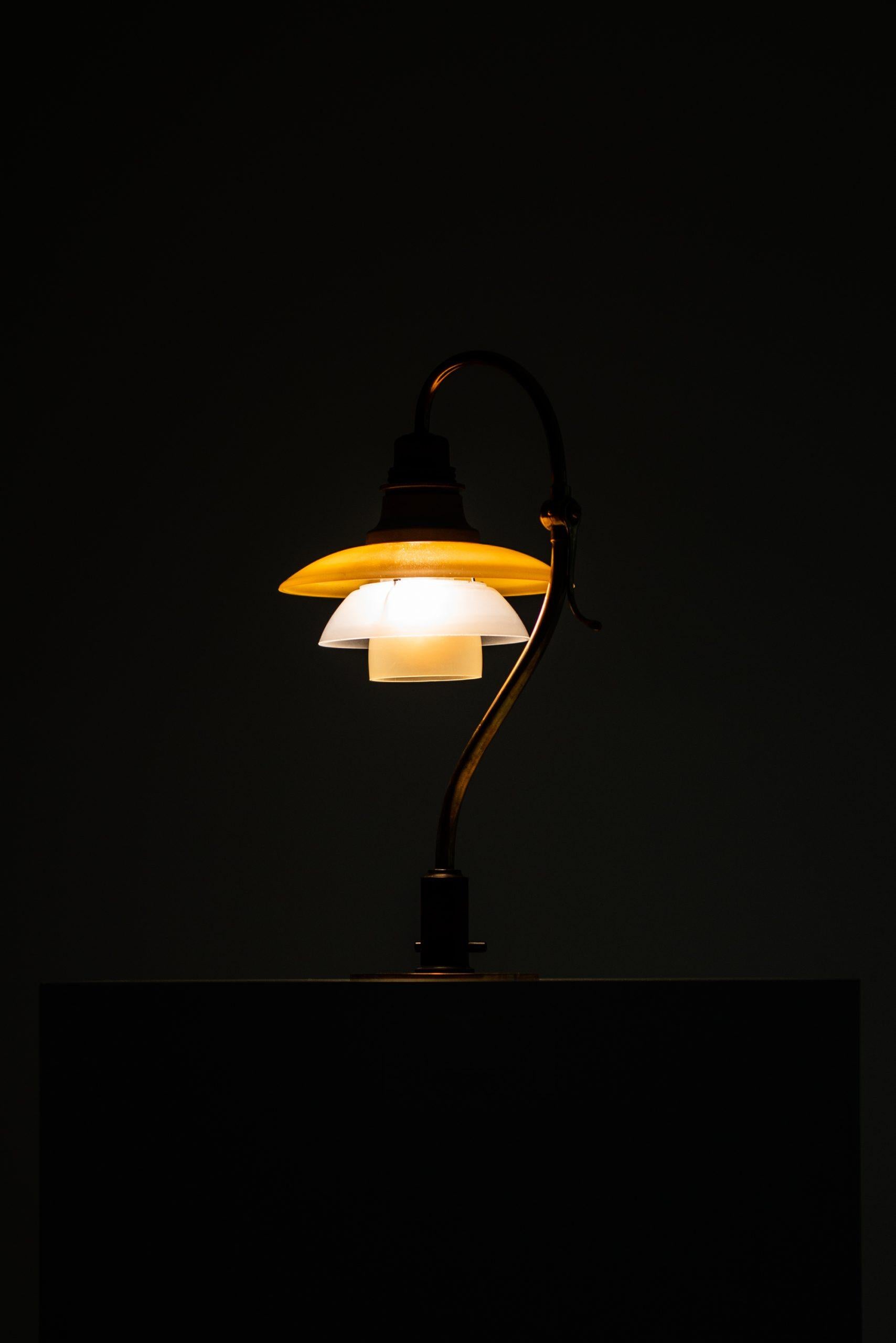 Brass Poul Henningsen Table Lamp Model PH-2/2 Produced by Louis Poulsen in Denmark For Sale