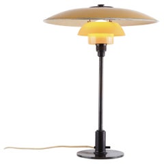 Poul Henningsen Table Lamp Model PH 3.5/2.5 Yellow With Painted Metal Top Shade