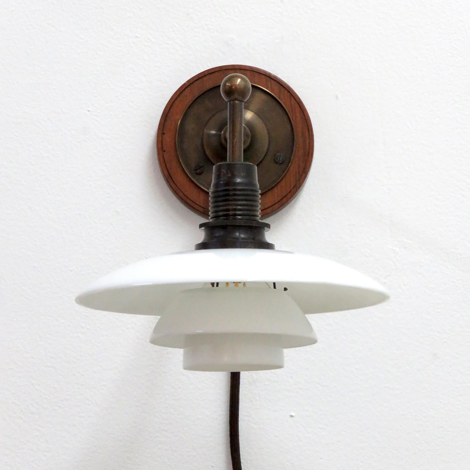 Danish Poul Henningsen Wall Lights Model PH-2/1 by Louis Poulsen
