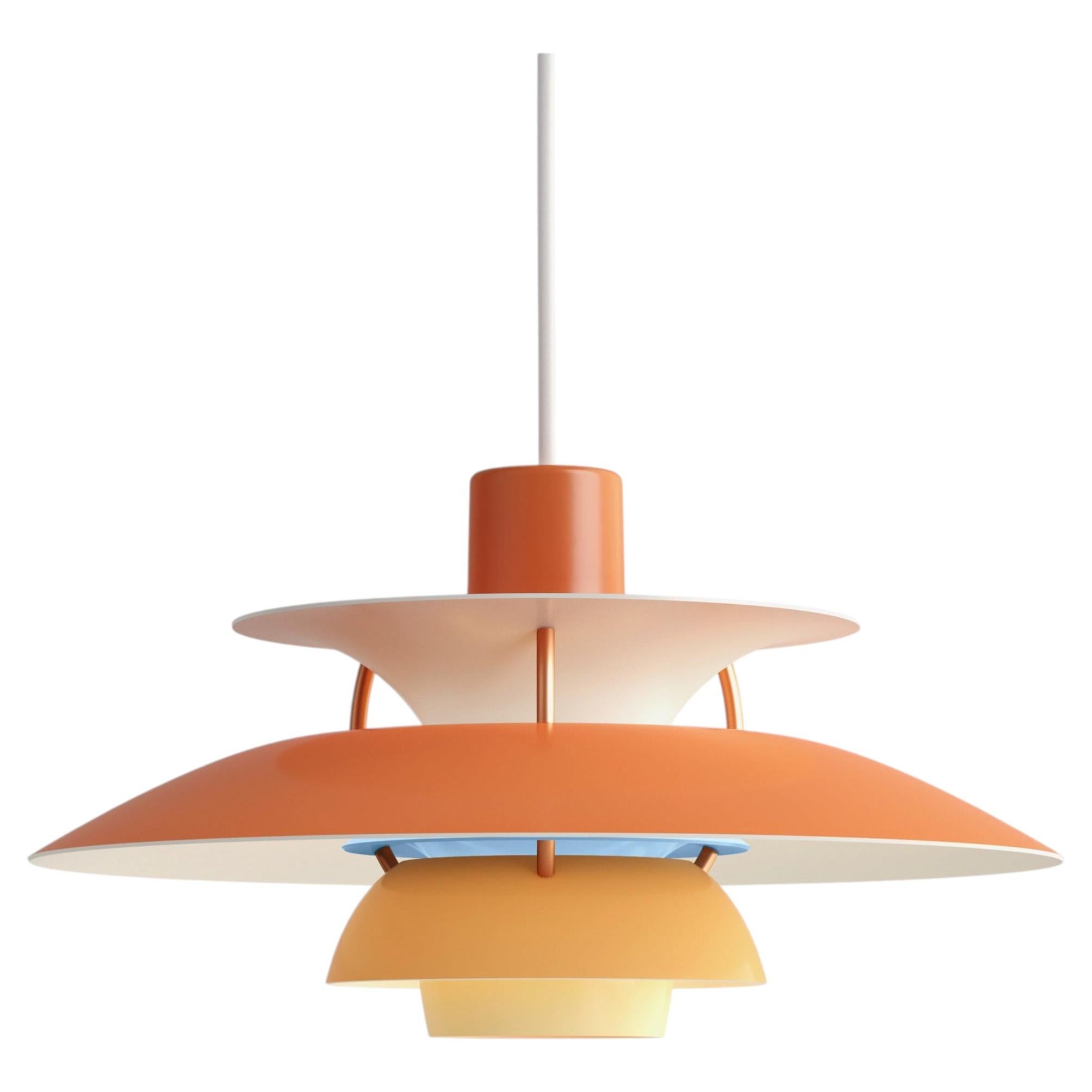 Poul Henningson „Hues of Orange“ PH5 Mini-Pendelleuchte für Louis Poulsen