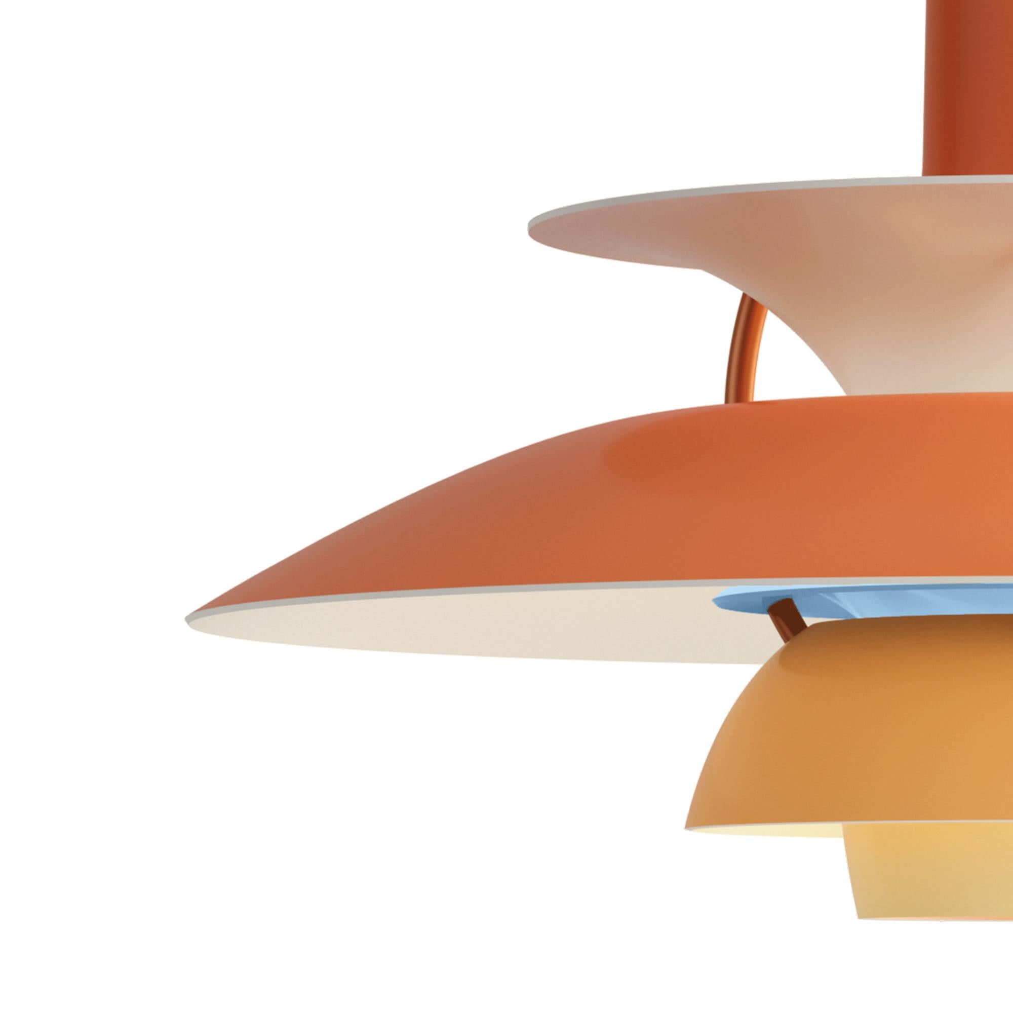 Danish Poul Henningson Orange PH5 Mini Pendant for Louis Poulsen For Sale