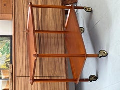 Poul Hundevad 1960s Mid-Century Modern Teak Bar serving cart